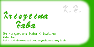 krisztina haba business card